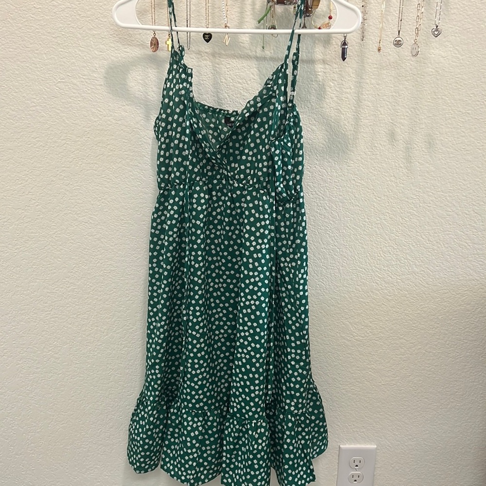 Green flower dress